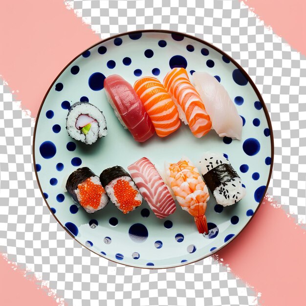 PSD a plate of sushi with sushi on it