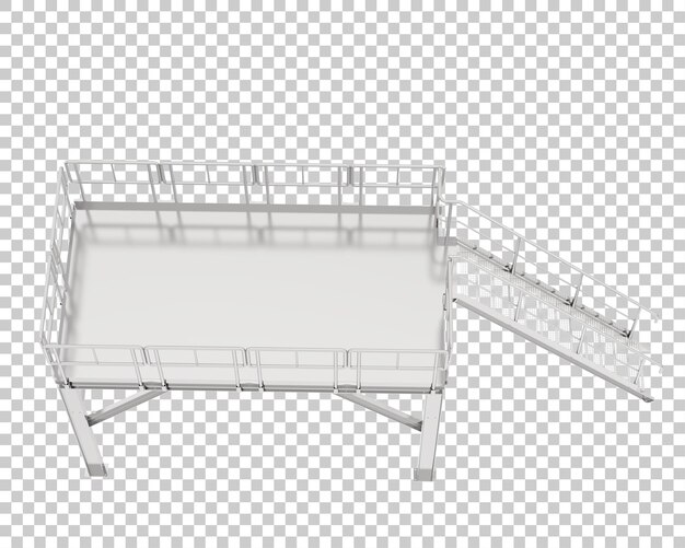 PSD platform geïsoleerd op transparante achtergrond 3d-rendering illustratie