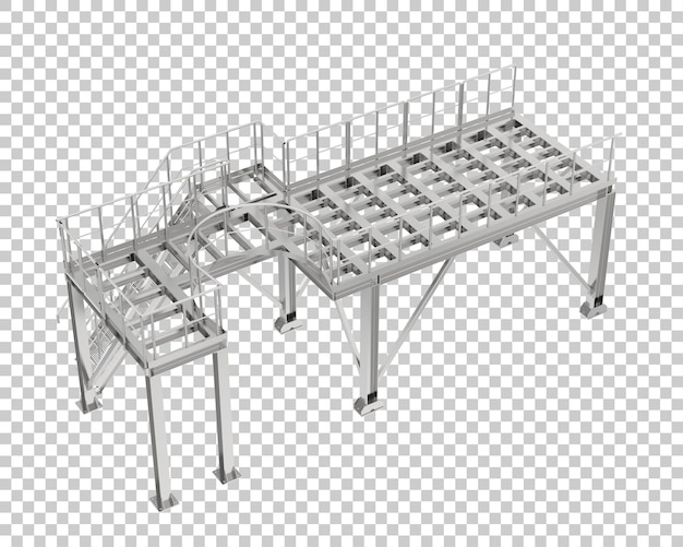 PSD platform geïsoleerd op transparante achtergrond 3d-rendering illustratie