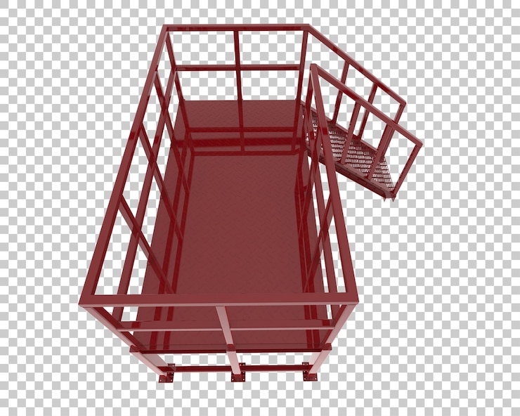 PSD platform geïsoleerd op transparante achtergrond 3d-rendering illustratie