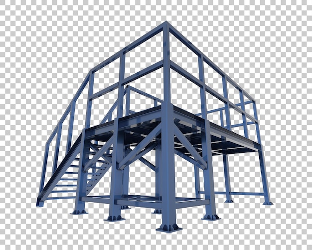 Platform geïsoleerd op transparante achtergrond 3d-rendering illustratie