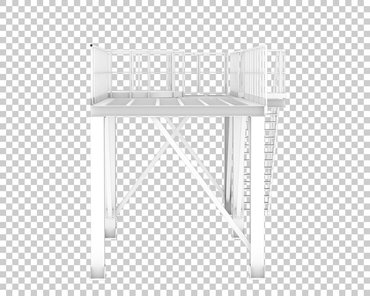 PSD platform isolated on transparent background 3d rendering illustration