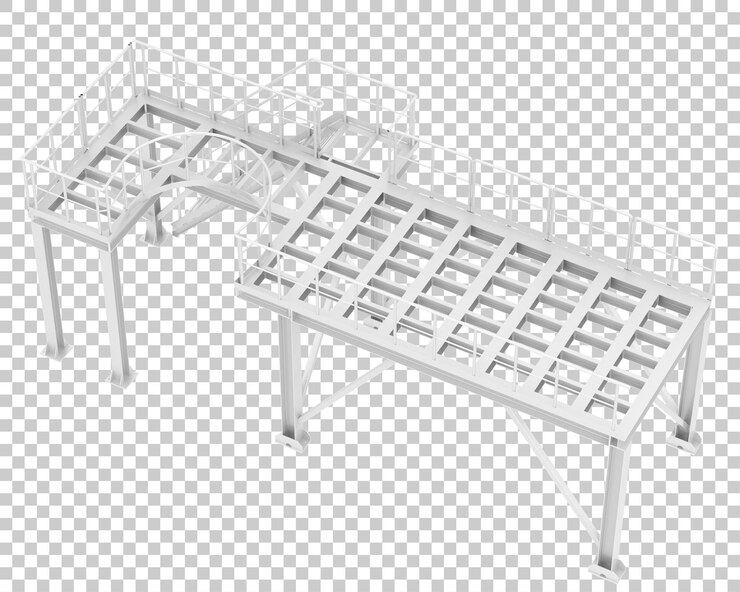 PSD platform isolated on transparent background 3d rendering illustration