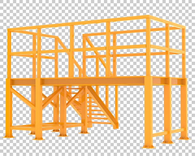 PSD piattaforma isolata su sfondo trasparente illustrazione del rendering 3d