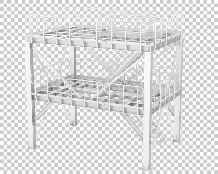 PSD platform isolated on transparent background 3d rendering illustration