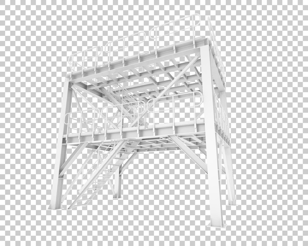 Платформа изолирована на прозрачном фоне 3d рендеринга иллюстрации