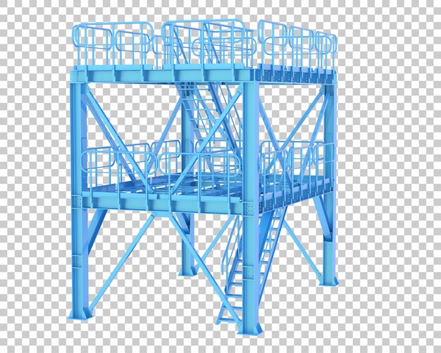 PSD platforma na przezroczystym tle ilustracja renderowania 3d