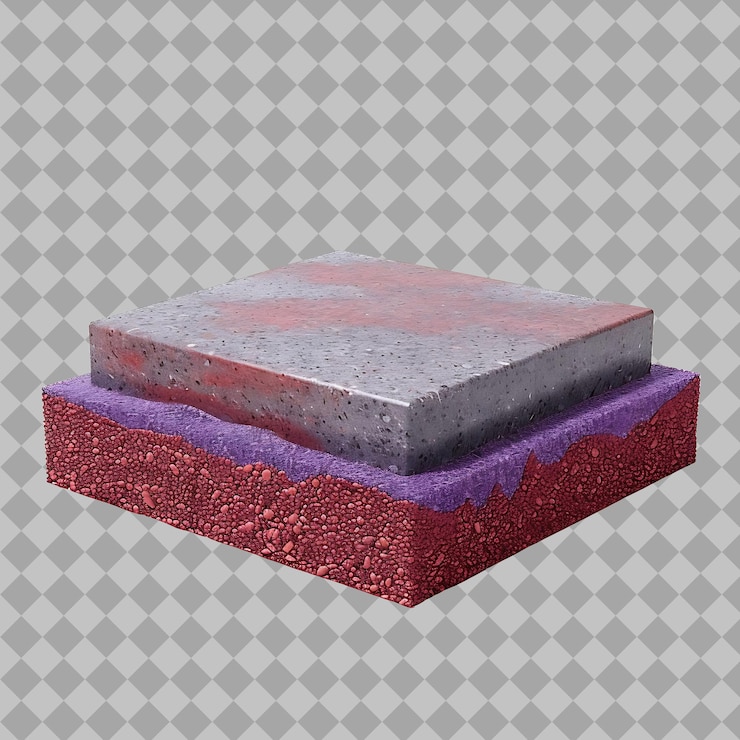 PSD platformed rectangular tellurium product stand with a natural and w png object on clean background