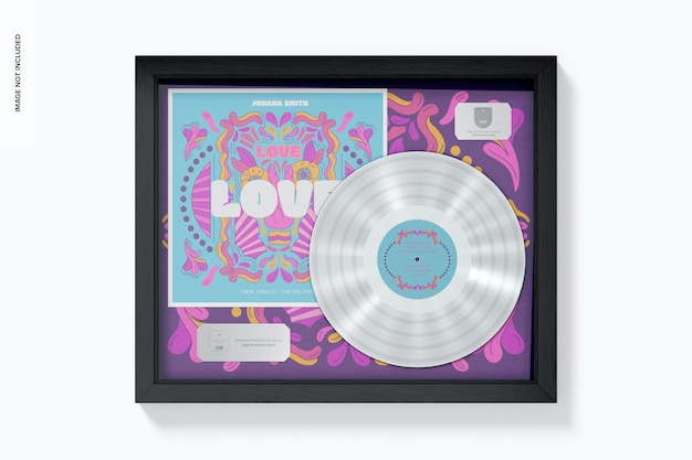 Mockup di album di platino, vista frontale