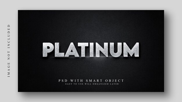 Platinum text effects