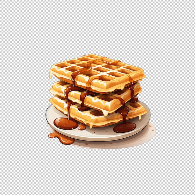 Platte logo waffels geïsoleerde achtergrond