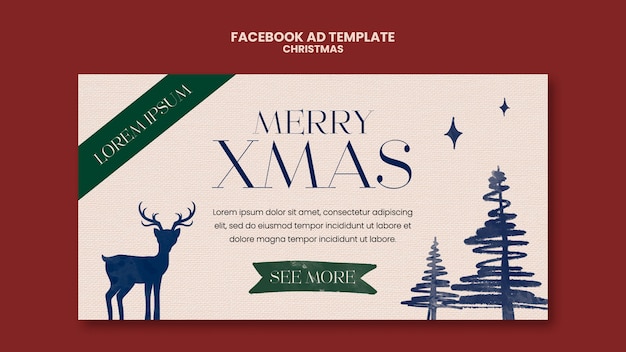 Platte ontwerp kerstsjabloon