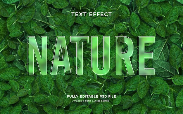 Platte ontwerp natuur plant teksteffect