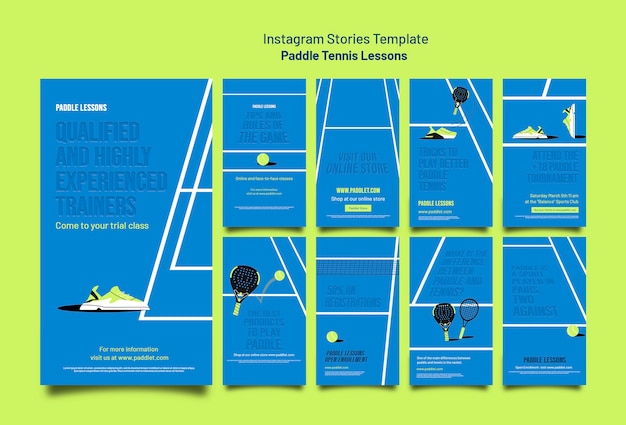 PSD platte ontwerp paddle tennis sjabloon