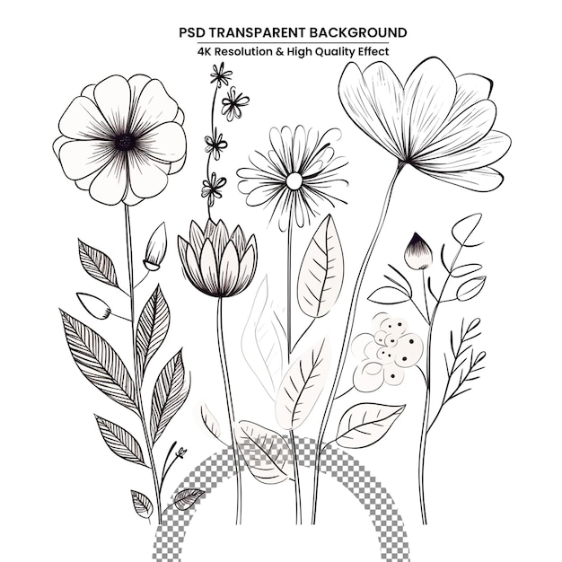platte vector kunst illustratie van bloemboeket
