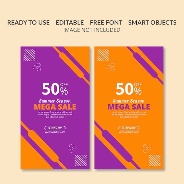 Platte verkoop promotie banner set