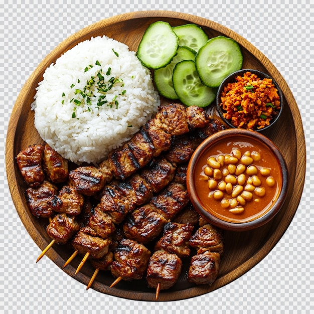 Тарелка с жареными куриными шипами, подаваемыми с красочными соусами на прозрачном фоне