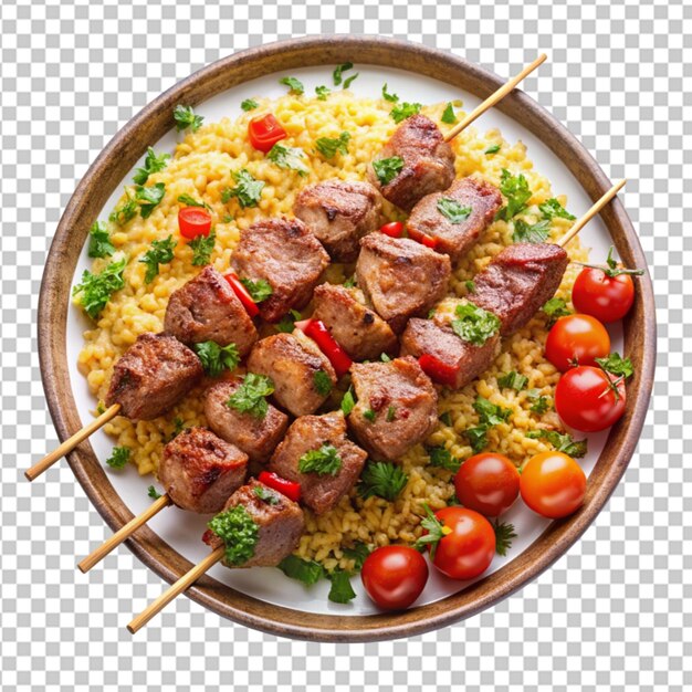 PSD platter of grilled lamb skewers