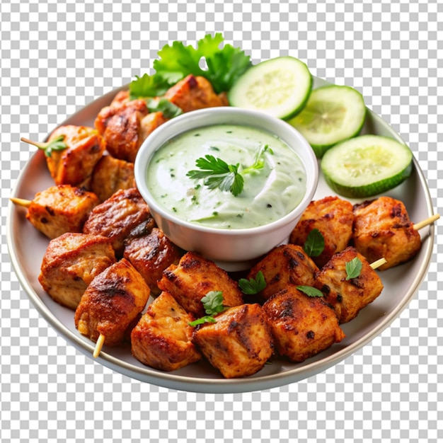 PSD platter of spicy chicken tikka