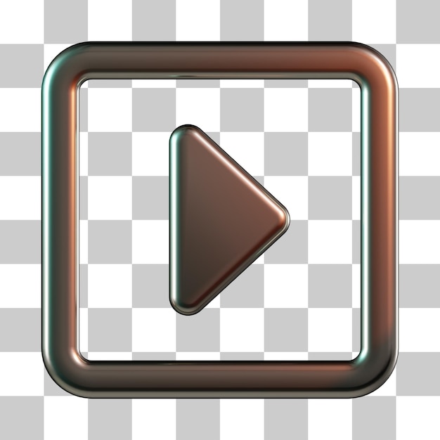 PSD play box 3d icon