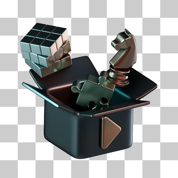 PSD play box 3d icon