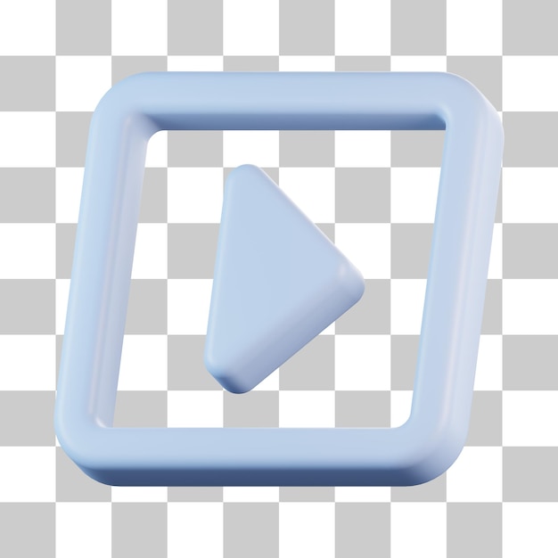Play Button 3D Icon