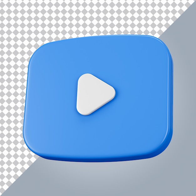 Play button 3d icon