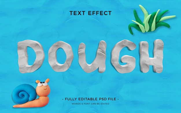 PSD play dough text effect