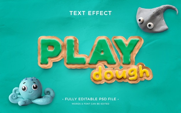 Play dough text effect