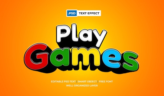 Play games text effect