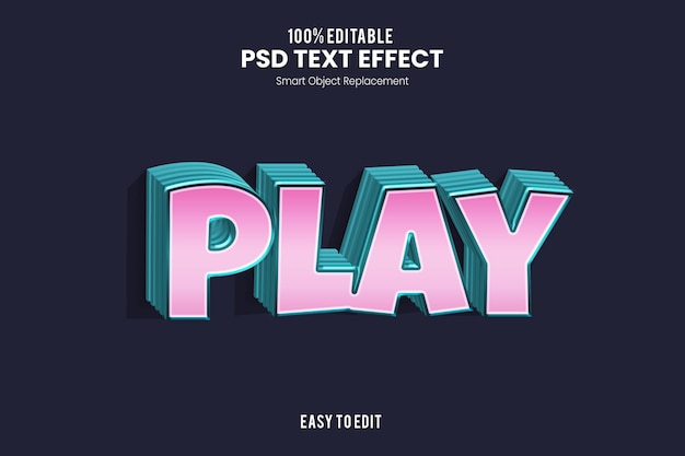 Play smooth fun and bold 3d text effect