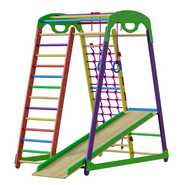 play structure Childers paying tings outdoor gym play area no background different design png white background isolated abstract 3d model