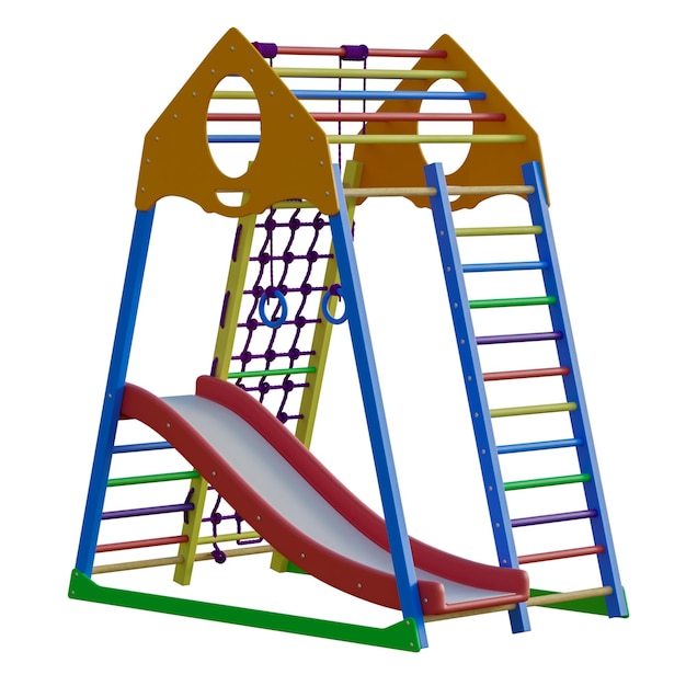 play structure childers paying tings outdoor gym play area no background different design png white background isolated abstract 3d model
