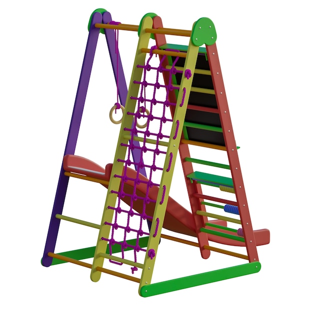 play structure childers paying tings outdoor gym play area no background different design png white background isolated abstract 3d model