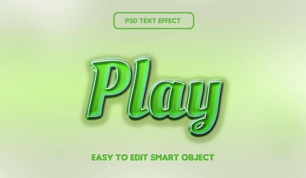 PSD play text style effect