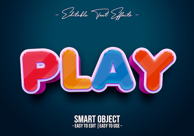 PSD play-text-style-effect