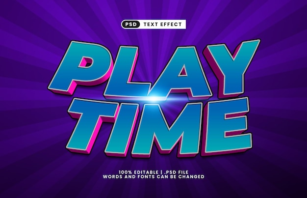 play time editable text effect with a kids and play text effect