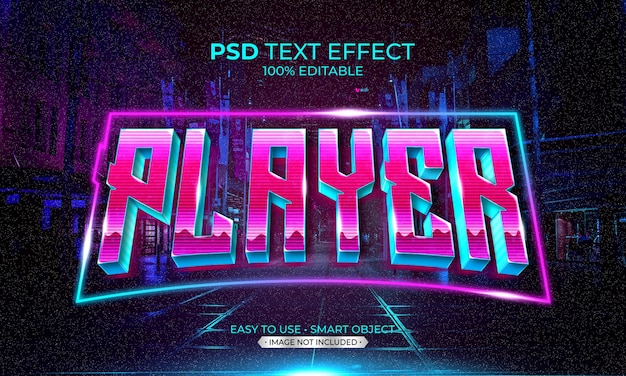 Player gaming text effect