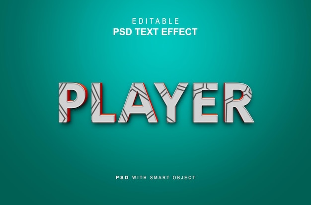 player text effect typography bold