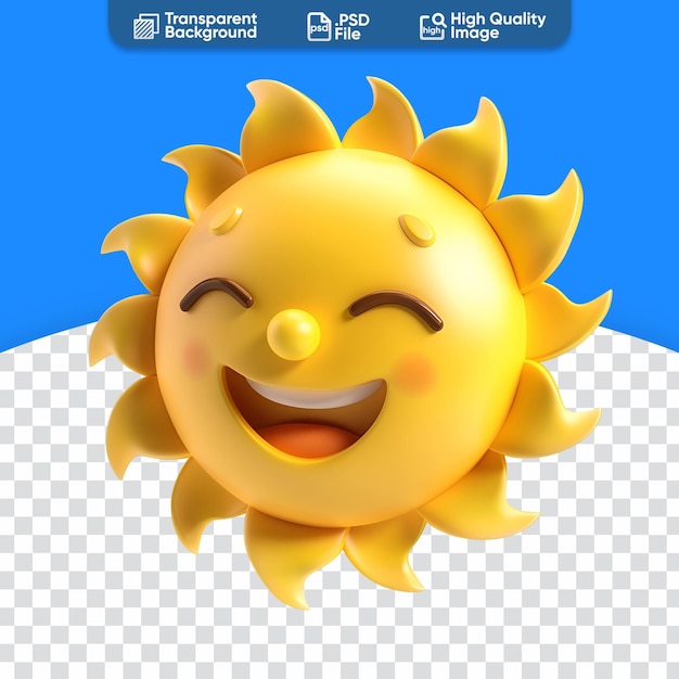 playful 3d sun art depicting a bright summer