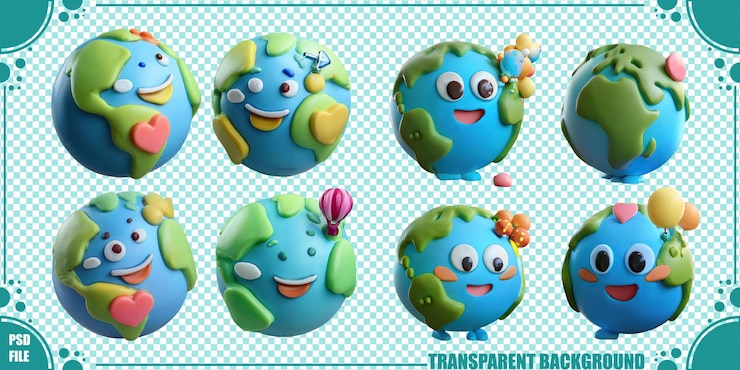 PSD игральные персонажи мультфильмов для детей