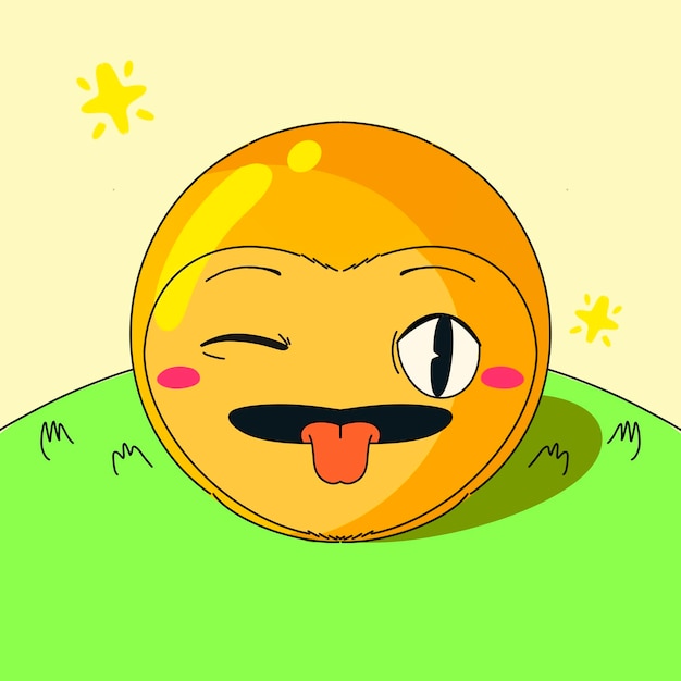 PSD playful emoji illustration