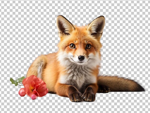 PSD a playful fox with fur