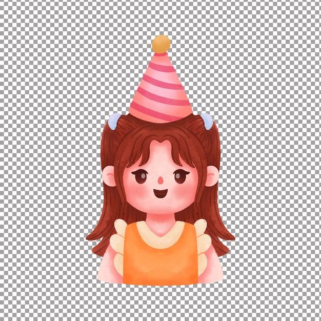 playful girl illustration