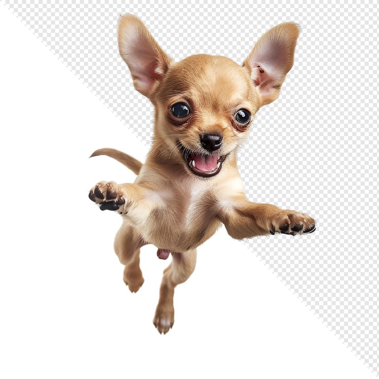 PSD playful jumping chihuahua