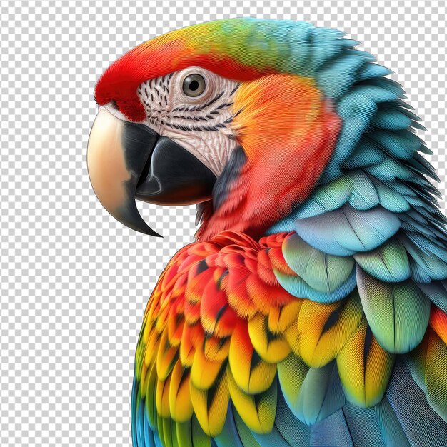 Playful parrot closeup png