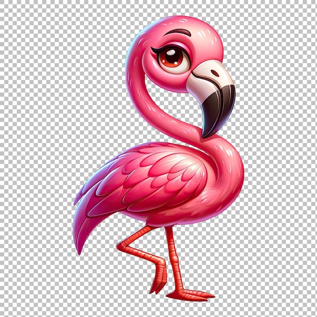 PSD playful pink flamingo cartoon flamingo clipart