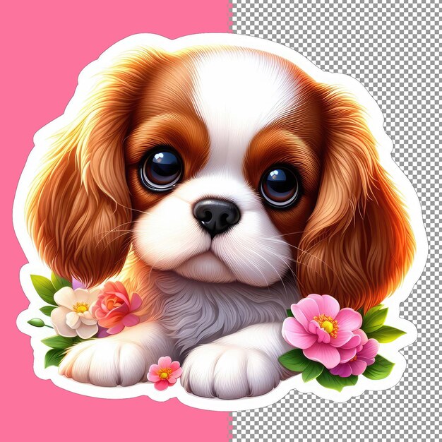 PSD playful puppy vector art png