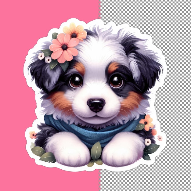 Playful puppy vector art png