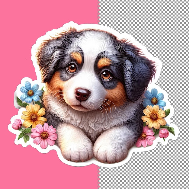 PSD playful puppy vector art png